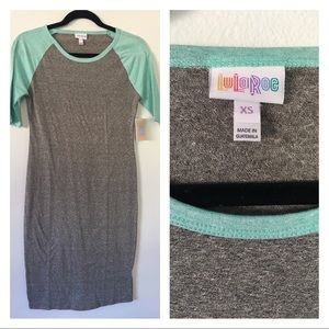 NWT LuLaRoe XS Julia Mint and Grey